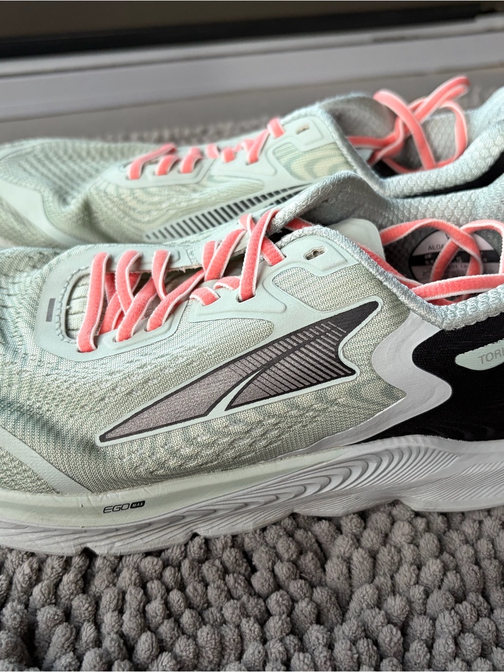 Altra Women's Mint Green Running Sneakers with Coral Laces